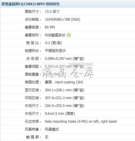 LQ150X1LW94资料图2